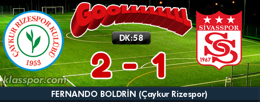 RIZESPORHBR's tweet photo. 🇬️⚽⚽⚽⚽🇱️: 🇩️ 🇰️:58 #ÇaykurRizespor 2⃣ - #DemirGrupSivasspor 1⃣ (Gol:FERNANDO BOLDRİN) https://t.co/c5jIOgaJSr https://t.co/CBPF18nEFl