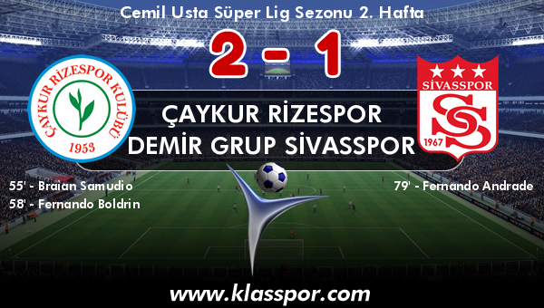 RIZESPORHBR's tweet photo. Çaykur Rizespor 2 - Demir Grup Sivasspor 1 https://t.co/lZEhCcYaks https://t.co/G9QnxOVx8p