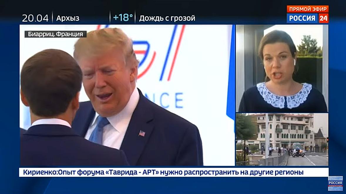 JuliaDavisNews's tweet image. #Russia's state TV reports that—because of Trump's efforts—the first half of the day at the #G7 summit was devoted to discussions about the possibility of Russia's re-admission to the group.