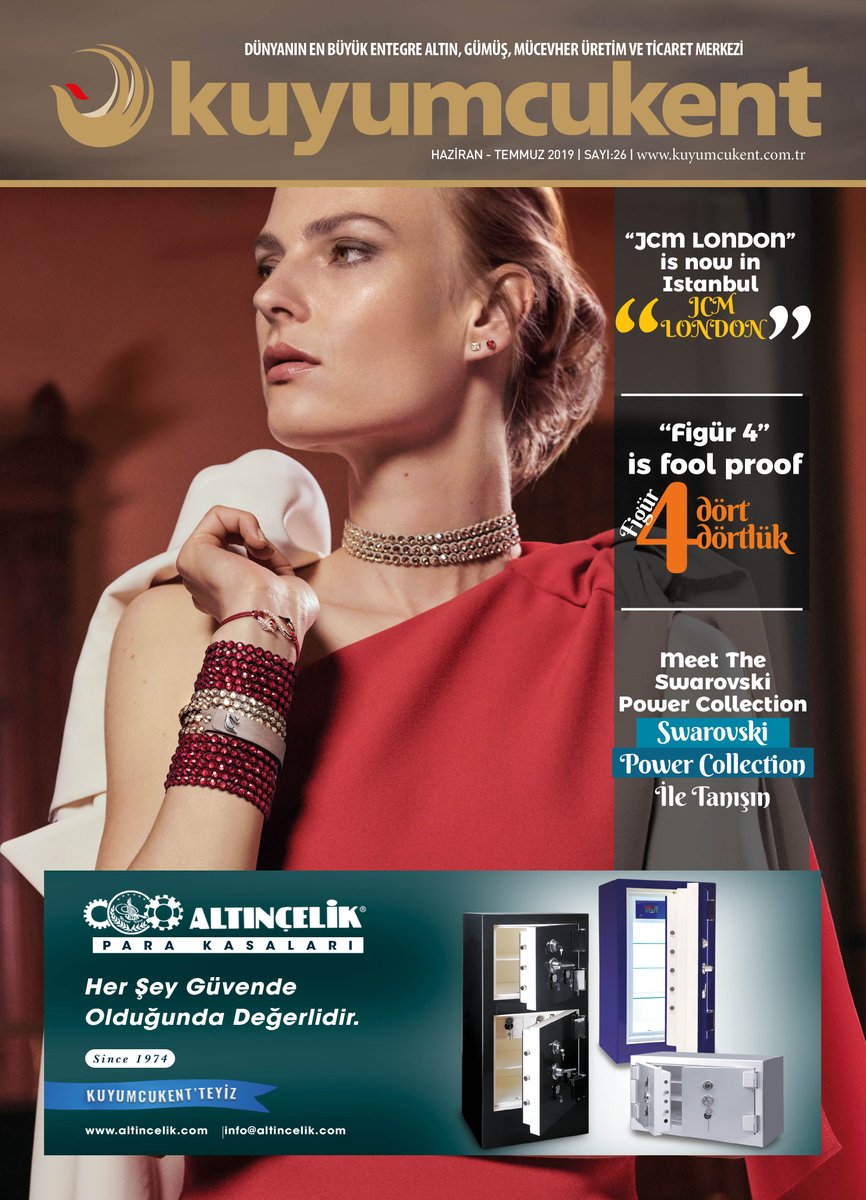 Ağustos-Eylül fuar sayısı için Kuyumcukent dergisinde yerinizi alın.. İletişim için 0212 603 33 74

#kuyumcukent #dergi #reklam #tanitim #cnr #jewelryshow