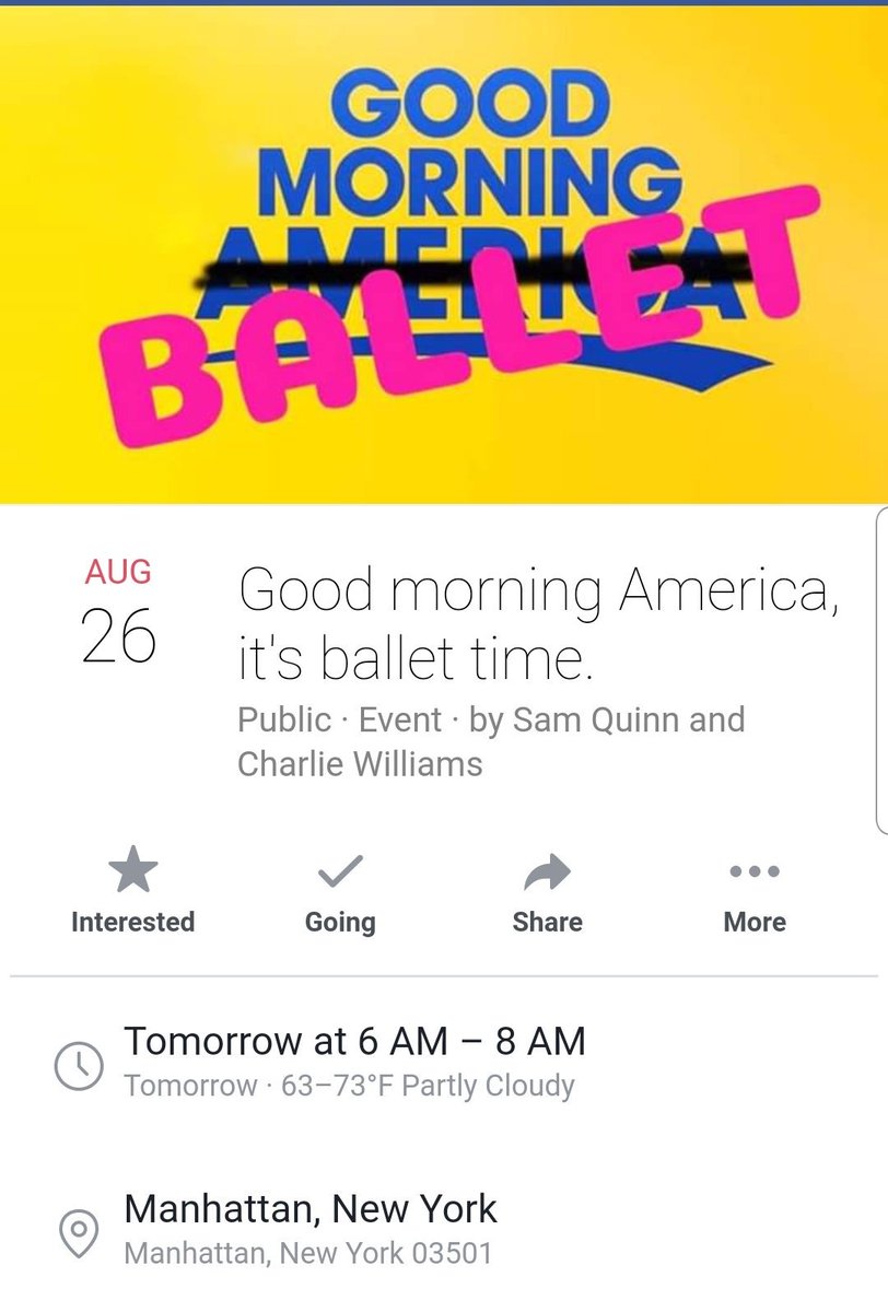 BALLET CLASS IN TIMES SQ. for Lara Spencer
Join in Solidarity with "BOYS IN BALLET" - Monday morning 6:00-8:00 AM in front of the "Good Morning America" studio