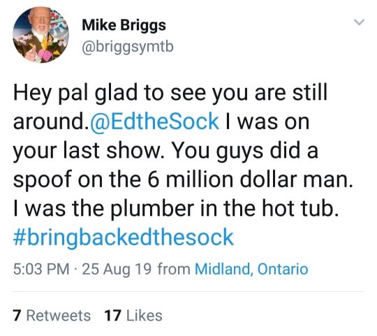 EdtheSock's tweet photo. Wow, blown away by the #BringBackEdTheSock Tweets! I've been @TheTorontoZoo - did you know they have an Eland named Ed The Sock?
It's @StevenJKerzner's birthday today, so me & @RedLianaK took him out for the day. All 3 of us appreciate all the support this week!
Keep Tweeting https://t.co/0UTablKB3E