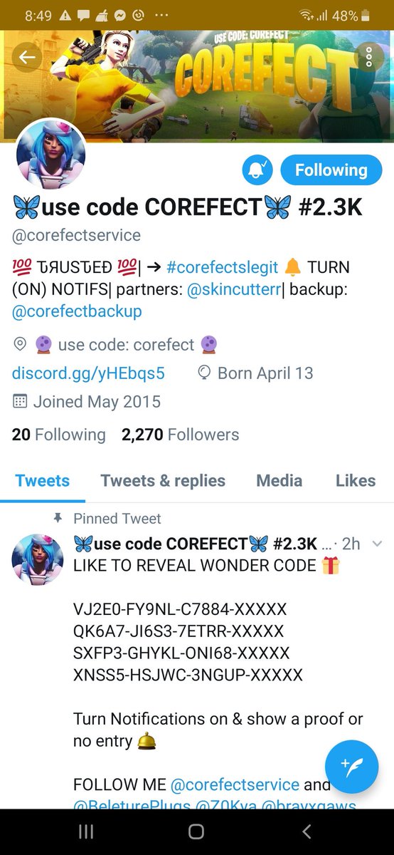 Scares35's tweet photo. @corefectservice @BeleturePlugs @Z0Kya @BrayxGAWs @IbbyServices @AltsMad7K @Instuuh Done https://t.co/FYY18ZvcfM