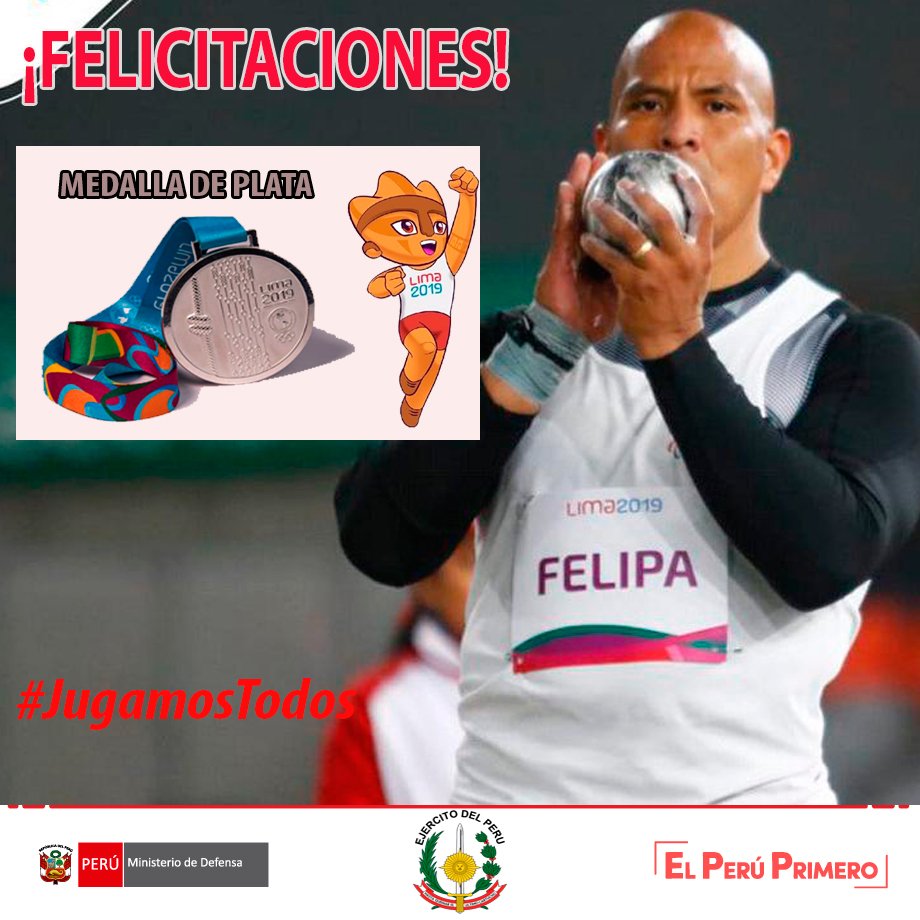 EjercitoPeru's tweet photo. #NoticiaEP | Ejemplo de lucha y superación ante la adversidad. Nuestro comando Carlos Felipa -que perdió la pierna izquierda durante un enfrentamiento con terroristas en el Vraem- logró obtener una vez más lauros deportivos para nuestro país en #Lima2019.
#JugamosTodos https://t.co/WZbD9Q1I7J