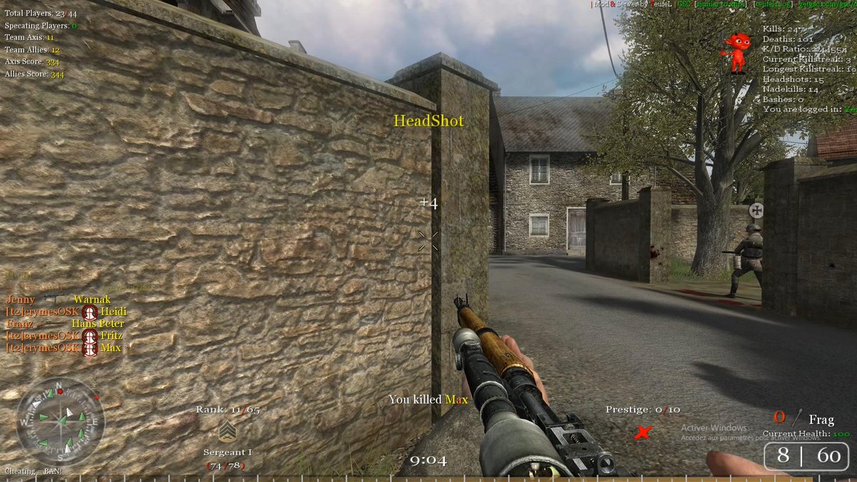 cryymes's tweet image. So good to be back on the first game I&apos;ve ever played of my life (cracked version)
#CoD2 #T2Grind @OSKillcams