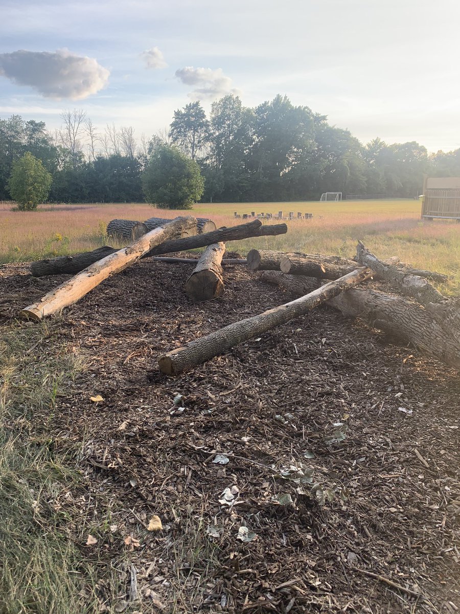 MikuskoV's tweet photo. Thank you Dopp’s and Tina Pretzer.  Final touches on the climbing logs and meadow today! @MistyDopp2nd #bcelrockss https://t.co/HAYsRtmjuU