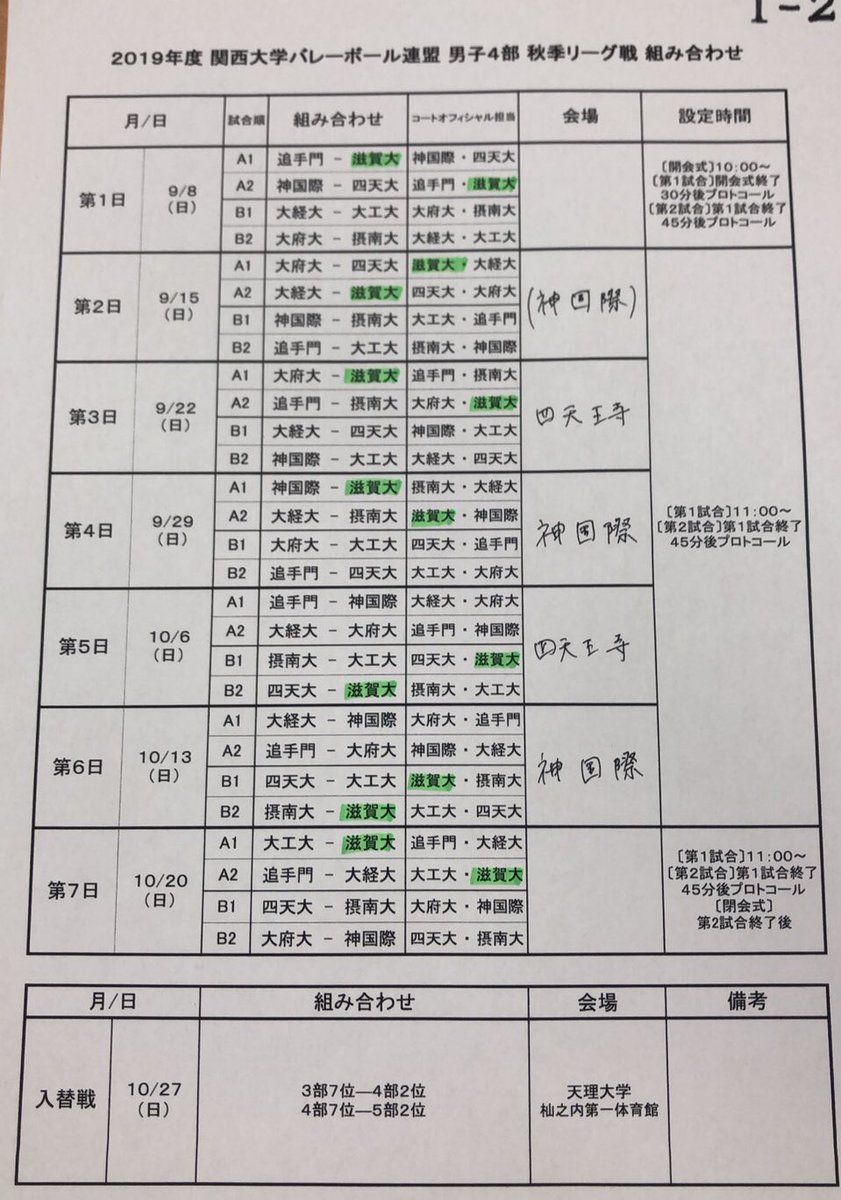 Shigavolley's tweet photo. いよいよ9月8日から令和初のリーグ戦が始まります💁🏻‍♂️🙌🏻
3部昇格を目標にプレイヤー・マネージャ一丸となって頑張りますので、春リーグに引き続き応援よろしくお願いします🙏🏻🙇!!!

なお9月8日の開幕戦は四天王寺大学さんにて行われます🙆🏻‍♀️✨
20日の閉幕戦は未決定の為、決定後報告させていただきます。 https://t.co/OASstbKdAR