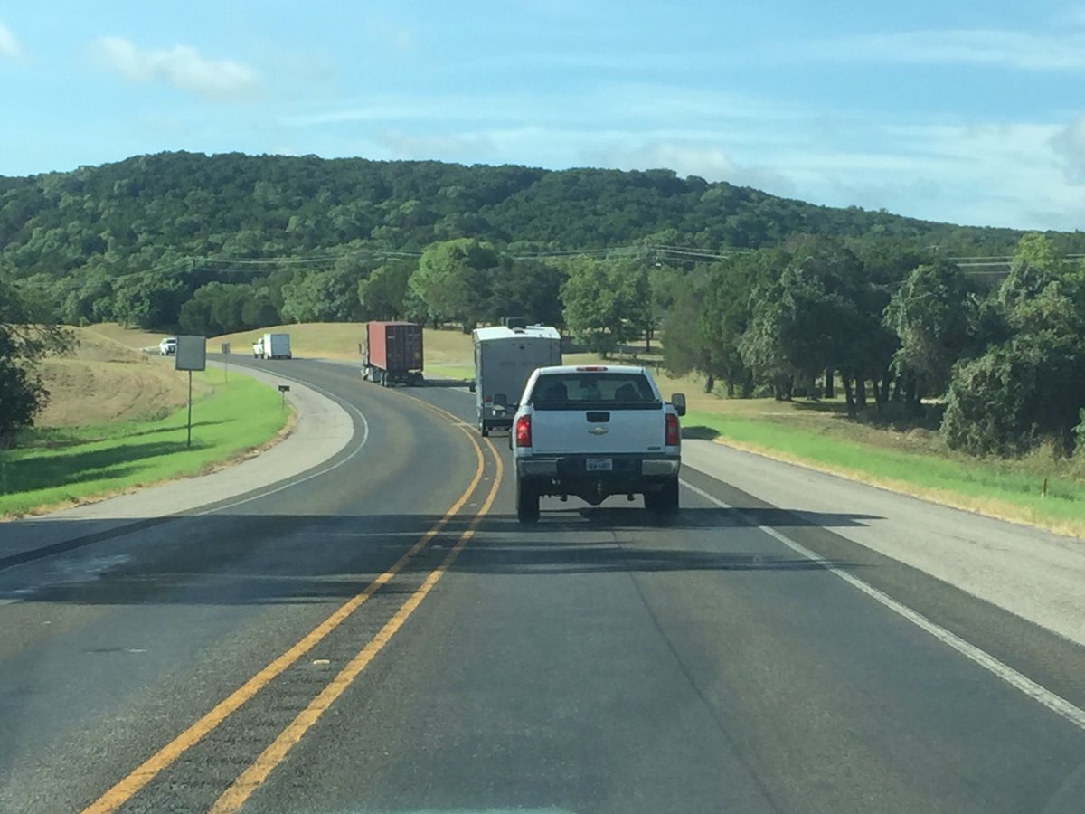 jeffbrowntex's tweet photo. The parts of the drive on HWY 6 that are one-lane are the best 1/4 of the drive. I can enjoy the scenery more.  47 mph works for me in 75 mph zone 🥴  posted once we got home,
not while driving. Passenger took pic not driver. https://t.co/48BveLBRVO