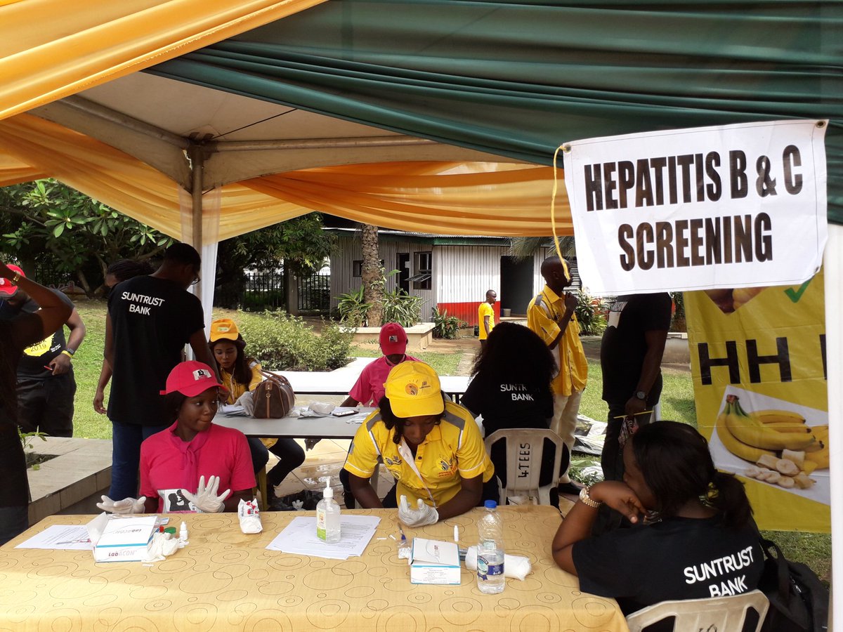 Hepatitis B and C Screenings at the Sunatrust Bank Health Fair
<a href="/SunTrustNG/">SunTrust Bank Nigeria Limited</a> #Family #HealthFair yesterday at Victoria Island Lagos.
<a href="/L_W_I/">LiveWell Initiative</a> <a href="/WIHA_NG/">WIHA</a> <a href="/WIHA_NG2/">#WIHA</a> 
#Wellness #Fitness #Fun #Health
Theme 'You have a Role to Play'
#HealthforAll 
#CORPORATEHEALTH 
#EmployeeEngagement
<a href="/WHO/">World Health Organization (WHO)</a>