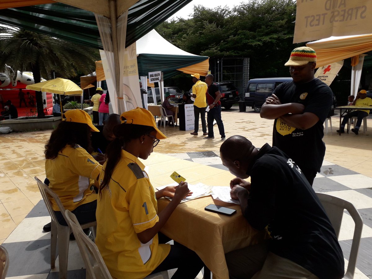 Stress Test by LiveWell Initiative LWI at SunTrust Bank Health Fair
<a href="/SunTrustNG/">SunTrust Bank Nigeria Limited</a> #Family #HealthFair yesterday at Victoria Island Lagos.
<a href="/L_W_I/">LiveWell Initiative</a> <a href="/WIHA_NG/">WIHA</a> <a href="/WIHA_NG2/">#WIHA</a> 
#Wellness #Fitness #Fun #Health
Theme 'You have a Role to Play'
#HealthforAll 
#CORPORATEHEALTH 
#EmployeeEngagement