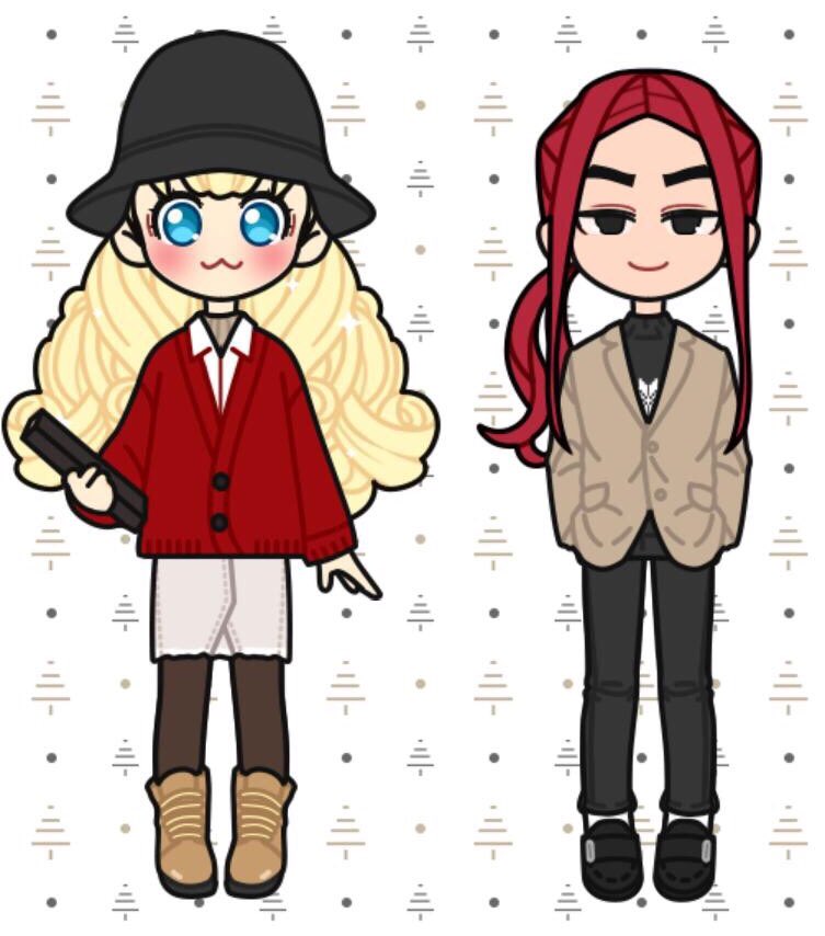 Made AU characters in a dress up game called Lily Story!! 