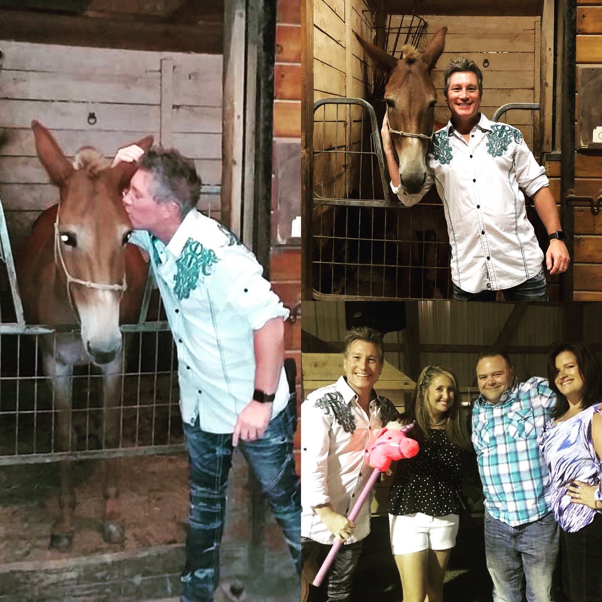 theboxershow's tweet photo. What a fantastic evening at @stockhandsTRC “Claire” wasn’t too big on me giving her a smooch, but the event raised a good amount of money for a non profit that does so much for those with PTSD, Developmental challenges, & much more! #therapyhorses #makingforwardstrides @923WCOL https://t.co/crnjfiO3Wp