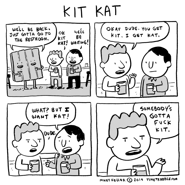 i drew a comic about a Kit Kat bar. 