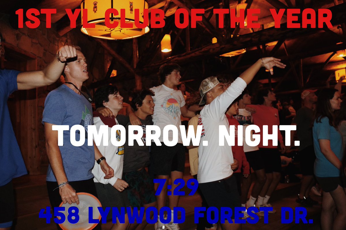 PSouthYoungLife's tweet photo. First YL club of the year is going down TOMORROW NIGHT!!! 7:29 at 458 Lynwood Forest Dr. Pack your cars, invite your friends, and spread the word- you won’t want to miss what the night has in store! #bestnightofyourweek https://t.co/mnIXdzcnyA