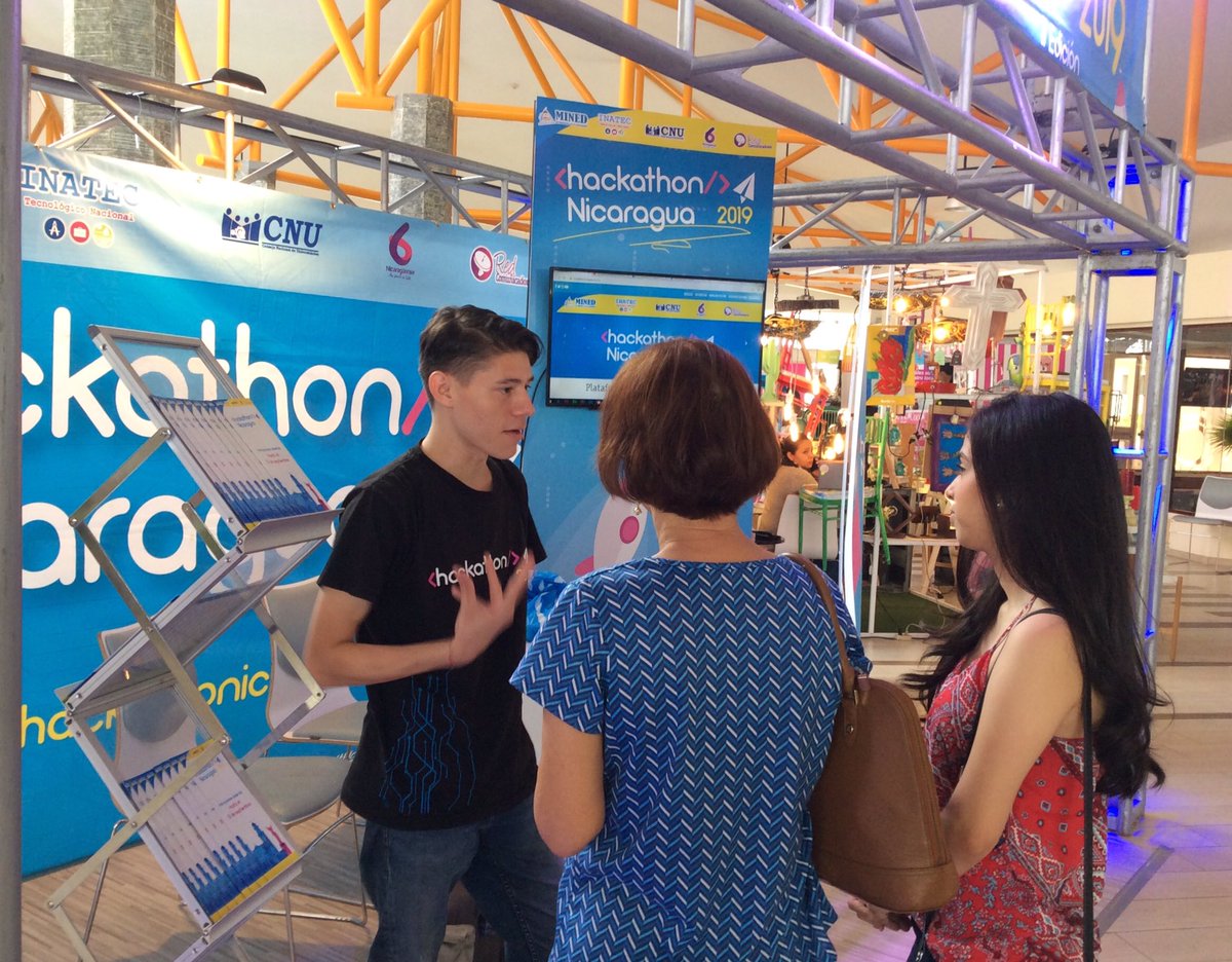 Hackathonica's tweet photo. ¿Hackathones ya visitaron nuestro Stand informativo?🤓
Seguimos en la #EXPOPYME2019 brindando los detalles de la Competencia de desarrollo tecnológico más importante del país #HackathonNicaragua 📲
📍Centro de Convenciones Olof Oalme / hasta las 8:00 PM
👉🏼 Entrada gratuita https://t.co/nKXVajK4sG
