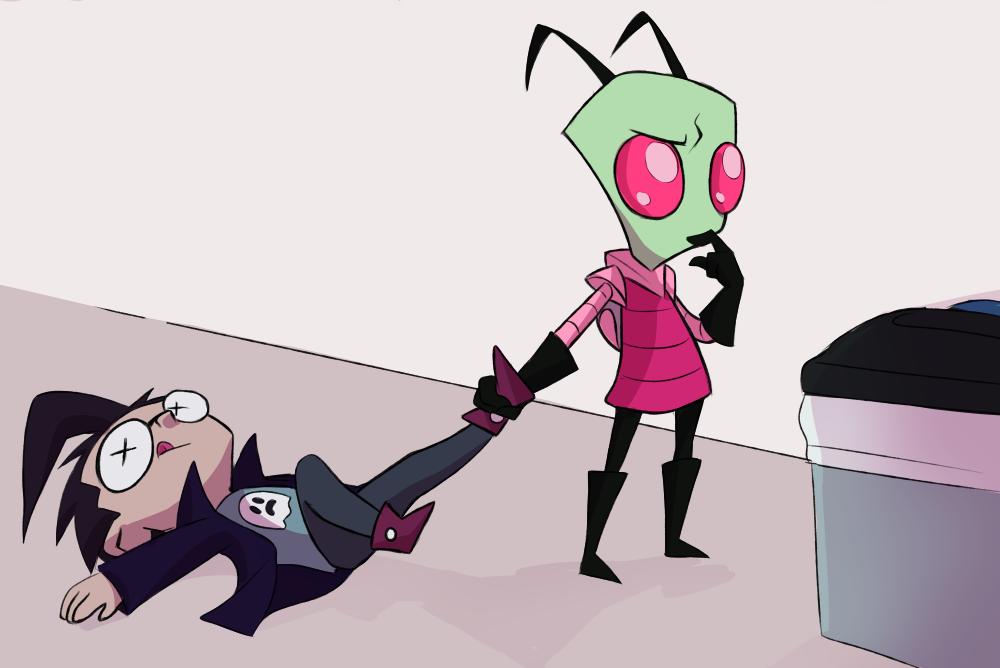 Inimoose's tweet image. Taking out the trash #InvaderZim #EnterTheFlorpus