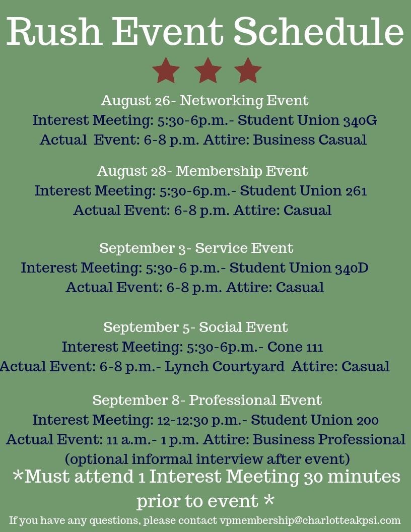 RUSH ALPHA KAPPA PSI!!! Fall 2019 Rush begins this week. Come out to our events &amp; learn more about what AKPSI can offer you!