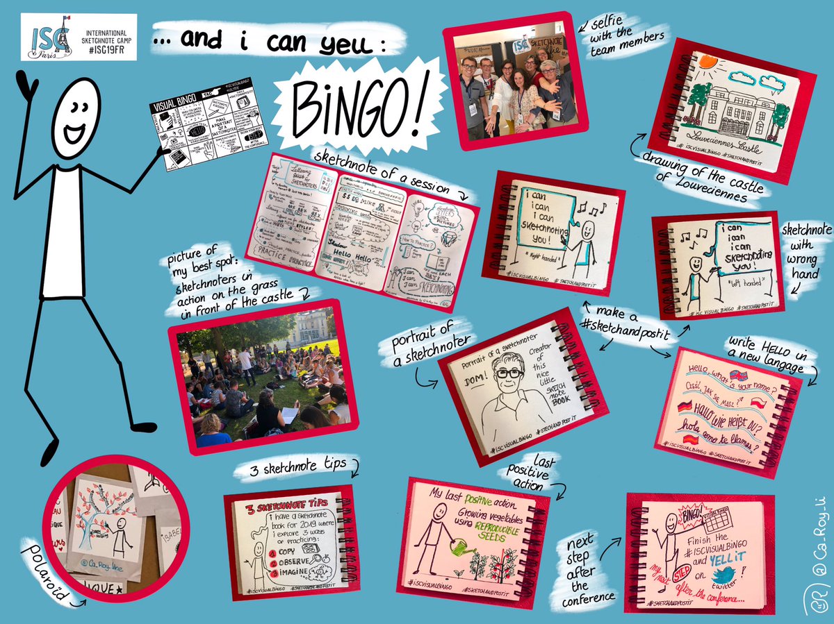 Ca_Roy_line's tweet photo. #iscvisualbingo #ISC19FR And I can yell ... BINGO !!! https://t.co/3mp4VKgHfx