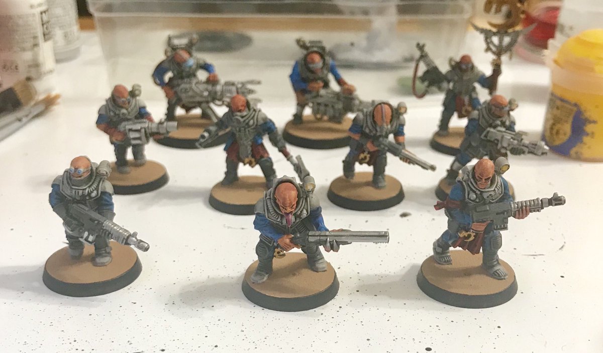 AlexiusNation's tweet photo. Estos pobres de #cultoGenestealer han pasado por #speedpaint Victimas de las últimas compras y de #contralamareagris del #RetoNoRetoCanelo Para las veces que ven mesa prefiero q queden pasables q acumular y acumular. 
Ahora me queda jugarlas con sus primas de #teamkill https://t.co/2SMNwtCUGa