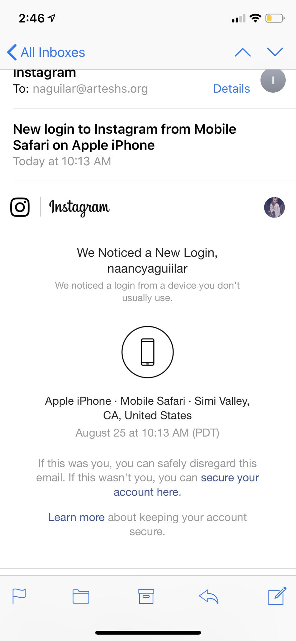 n a n c y • on Twitter: "someone hacked my Instagram 🥺🥺🥺 wtf and it's  not letting me configure it I click on the “ secure your account here” and
