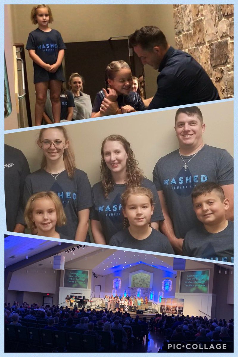 Started service with a picture of the gospel #Romans6