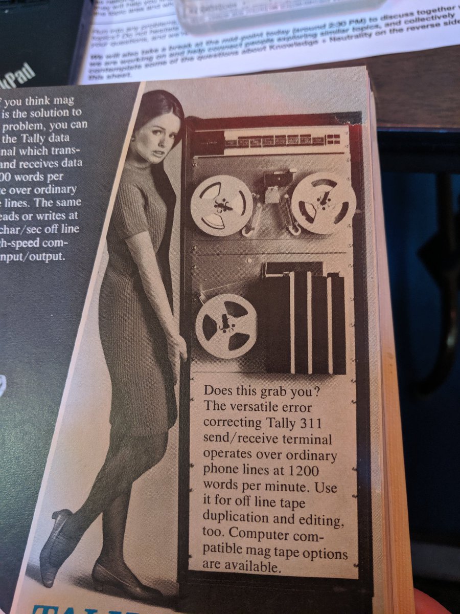 lizhenry's tweet image. Ad from Datamation, 1968. Does this grab you?! #prelingerwiki