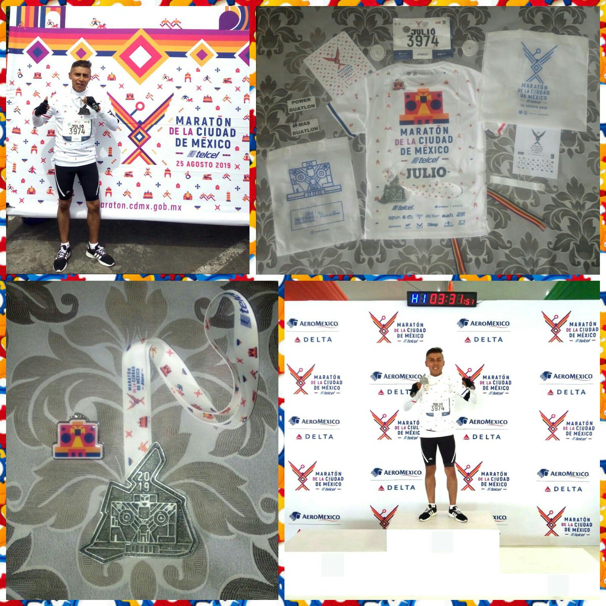 julio12345565's tweet photo. Se corrieron, se gozaron #42K .Cuando el objetivo es claro se logra. #AquiYaSeCorrio #MaratonCDMX2019 @MaratonCDMX 🏁 @marathorunners #Runners @SumandoKMx porque #CorrerDaVida @SomosDeportMX se #CorreConEmocion por @logrartusmetas #YoElegiCorrer 🏃
Medalla: #BibliotecaCentral 🙌 https://t.co/dky2m1XYkn