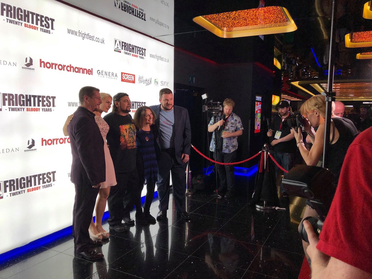 GuerrillaCarl's tweet photo. Premiere of #toyourlastdeath at #FrightFest2019

A moment I will never forget. 
To have worked with these amazing people was a dream come true 😎 https://t.co/cp7dp85zrb
