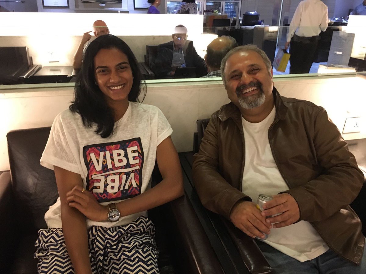 hurrish's tweet image. ⁦@Pvsindhu1⁩ congrats for this amazing feat ,olympics gold next as you promised me in our chance encounter .true heroine and Foley model