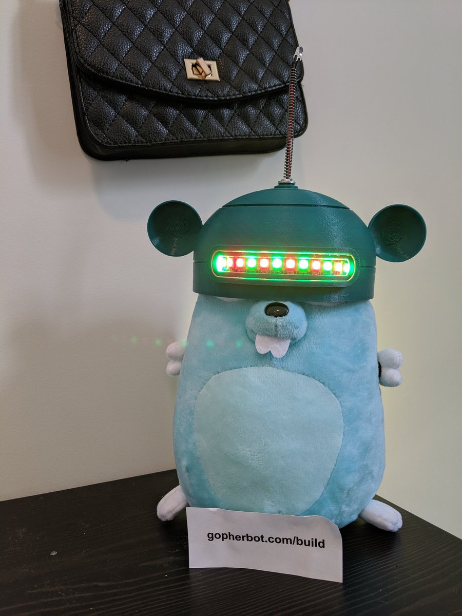 katie_hockman's tweet photo. Finally built this little cutie #gopherbot https://t.co/CXXZ2snVua