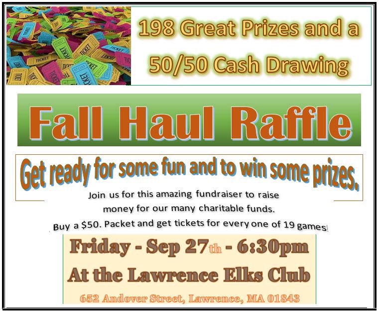 Elks65's tweet photo. Join us for the “Fall Haul” Fundraiser this Friday. Doors open at 5 pm. Open to the public. https://t.co/MN8nUpme5M