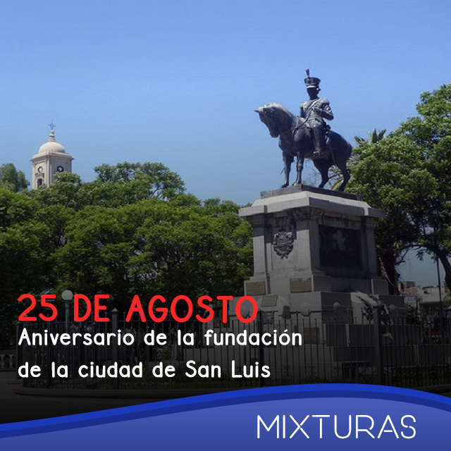 [#25deAgosto] ANIVERSARIO DE LA FUNDACIÓN DE SAN LUIS

#SanLuis celebra hoy un nuevo aniversario de su fundación. En nuestro sitio web podés leer una cronología de los momentos históricos más importantes (bit.ly/2NsXxym)