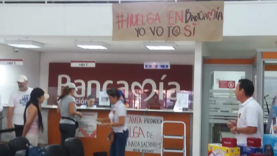 acebnacional's tweet photo. #MañanaSeVotaHuelgaEnBancamia Viva nuestro justo pliego de peticiones, Yo voto SI A LA HUELGA EN BANCAMIA, POR TU FUTURO, POR NUESTRO FUTURO, NO TE DEJES CONFUNDIR @cherazo4 @BancamiaOficial @AsefincoB @acebnacional @RJSILVA16 @OLRUIZL @linilla_osorio @VasquezCines https://t.co/jn4BOgYQQy