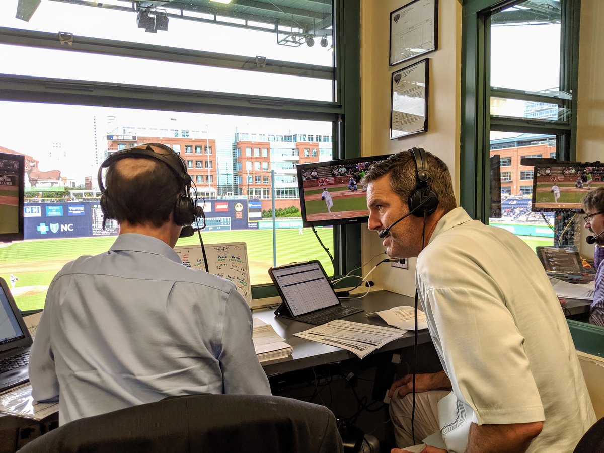 UWTriangle's tweet photo. Thank you @PatrickKinas for a great behind-the-scenes interview at tonight's @DurhamBulls game. Our President and CEO @eric_guckian was proud to share more about our mission to eradicate poverty and increase social mobility in the Greater Triangle. #DurhamBulls #Uniting4Good https://t.co/Nwq8YUxuIK