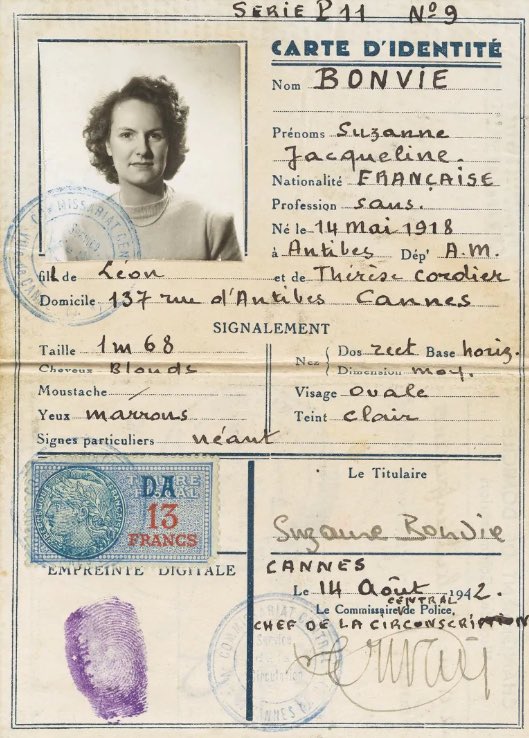 As Suzanne Bonvie, you covertly wove a web of destruction against the Nazis.

At 20, Sonya d’Artois, Agent Blanche of the Special Operations Executive, parachuted in before D-Day to support the Allied invasion and liberation of France.

#LiberationofParis #DDay75 #WWII75