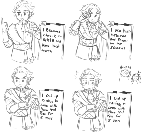 my friends have been indulging my claudeleth hcs on my priv and i've been weak for this man ever since i've finished his route ??