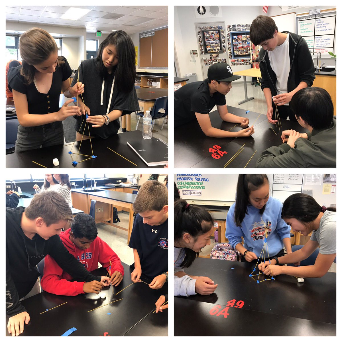 lee_science_shs's tweet photo. Kicked off the second day of classes with the #marshmallowchallenge as a way to do some #teambuilding and get students thinking about #sharedagreements for the year!  #lgsuhsd #gotogapower #gofalconpower #lee_science_shs #collaboration #communication #designchallenge https://t.co/RXAaEoC05b