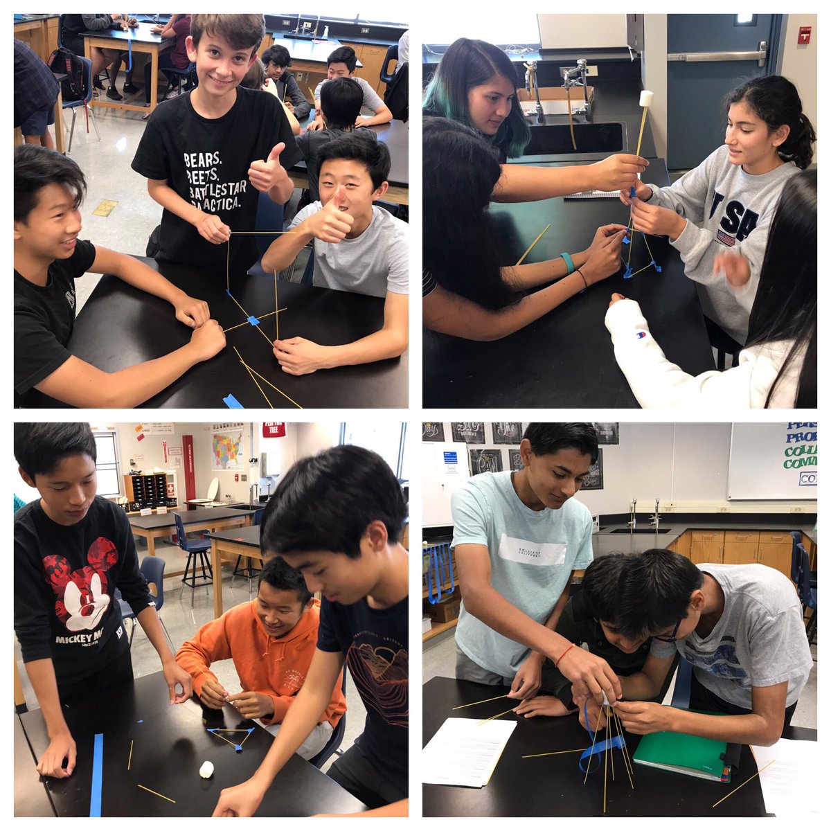lee_science_shs's tweet photo. Kicked off the second day of classes with the #marshmallowchallenge as a way to do some #teambuilding and get students thinking about #sharedagreements for the year!  #lgsuhsd #gotogapower #gofalconpower #lee_science_shs #collaboration #communication #designchallenge https://t.co/RXAaEoC05b