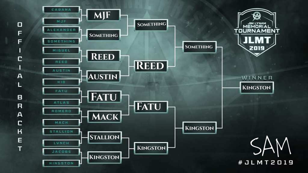 PowerBobOmbGrls's tweet photo. Here's what our brackets are looking like for the @AAWPro Jim Lynam Memorial Tournament. 

Who do all of you have picked to win the tournament? And who else will be there? We personally can't wait to kick a great wrestling weekend off with two really stacked AAW shows. https://t.co/cffdsHifsK
