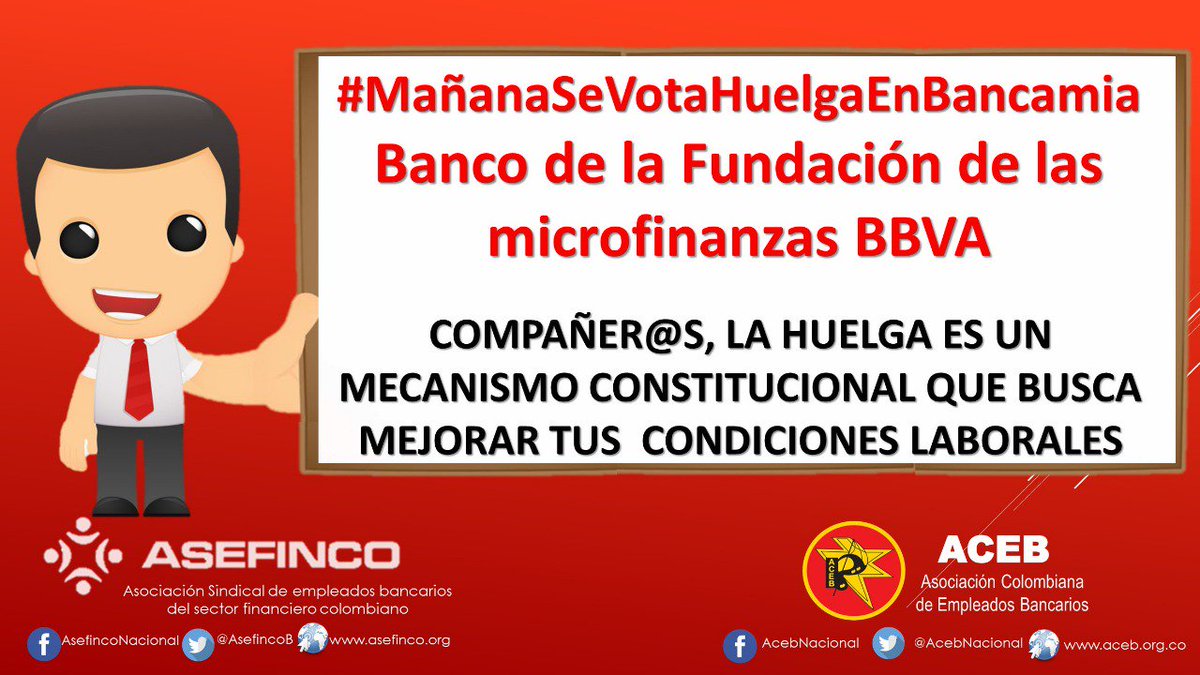 dubby3004's tweet photo. #MañanaSeVotaHuelgaEnBancamia
 @BancamiaOficial @AsefincoB @acebnacional https://t.co/SEVgHjZfUO