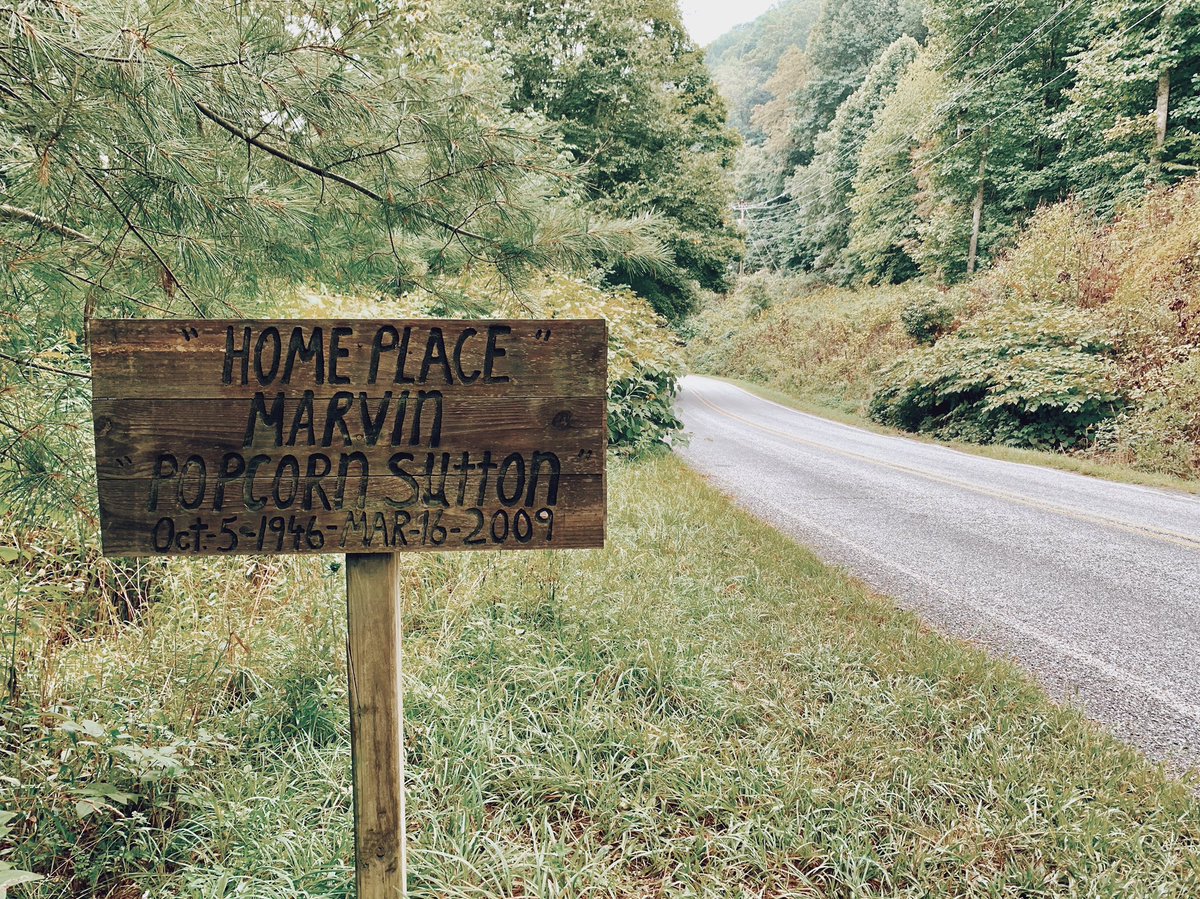 OperatAdventure's tweet image. They say "Popcorn" was given his nickname after he attacked a bar's faulty popcorn vending machine with a pool cue. 

#PopcornSutton #OperationAdventure