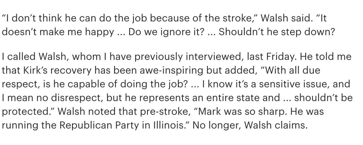 joke_walsh's tweet photo. For those who think I'm questioning Trump's fitness for office for political expediency. Don't forget I questioned GOP Senator Mark Kirk's after his stroke. I'm. Consistent. 

https://t.co/udJQuJLjlM https://t.co/WyrYbtXQRc