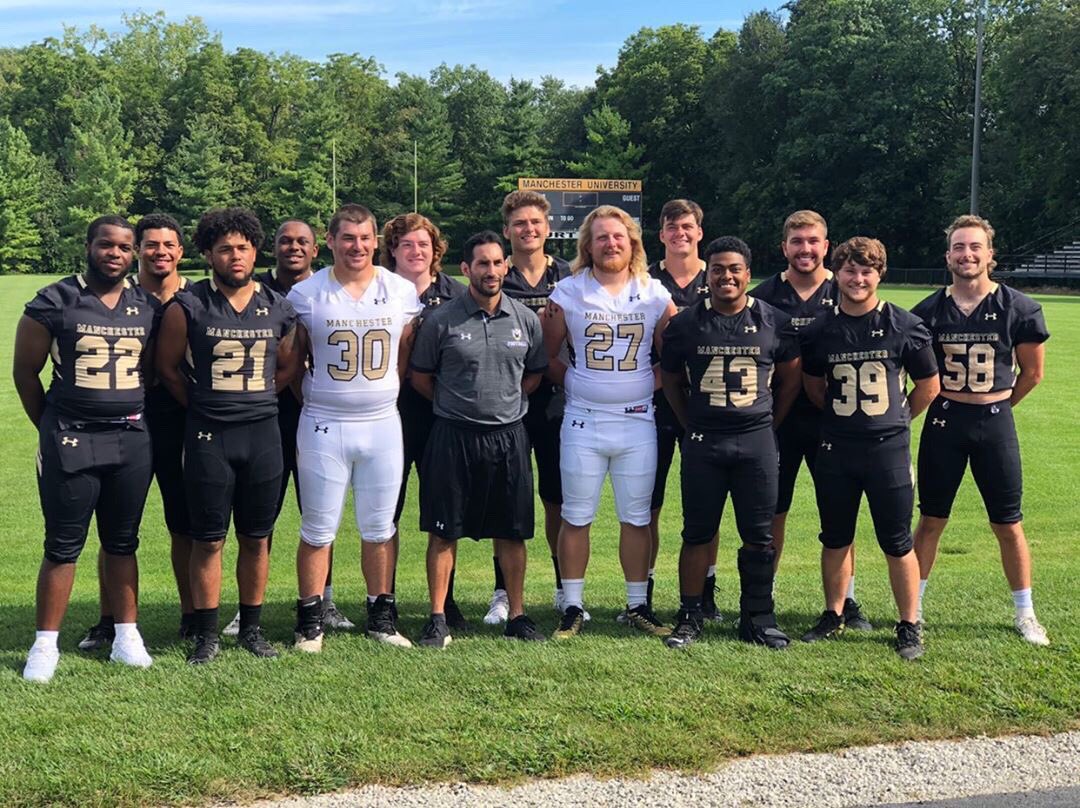 Coach_Ramos's tweet photo. Manchester University 2019 Linebackers! AKA Cram Nation 2019 Cram! Cram! #Cram #CramCram #CramNation2019 #Cramifications #Manchester #Spartans https://t.co/AuNcnQ1ohy