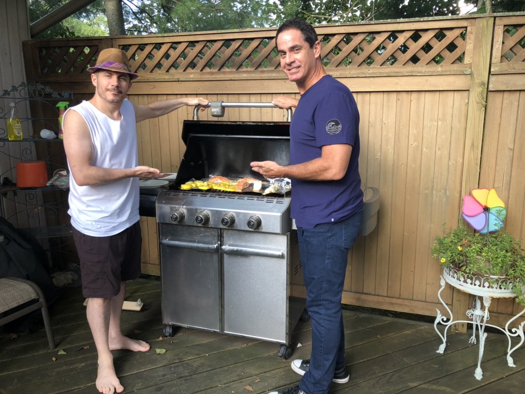 robertmaschio's tweet photo. BBQ in my parent’s backyard on Long Island, for my Birthday, with my brother John here. No where else I’d rather be. Also, it’s my twin brother Patrick’s birthday too! 😊 https://t.co/t8y1gfwJuf
