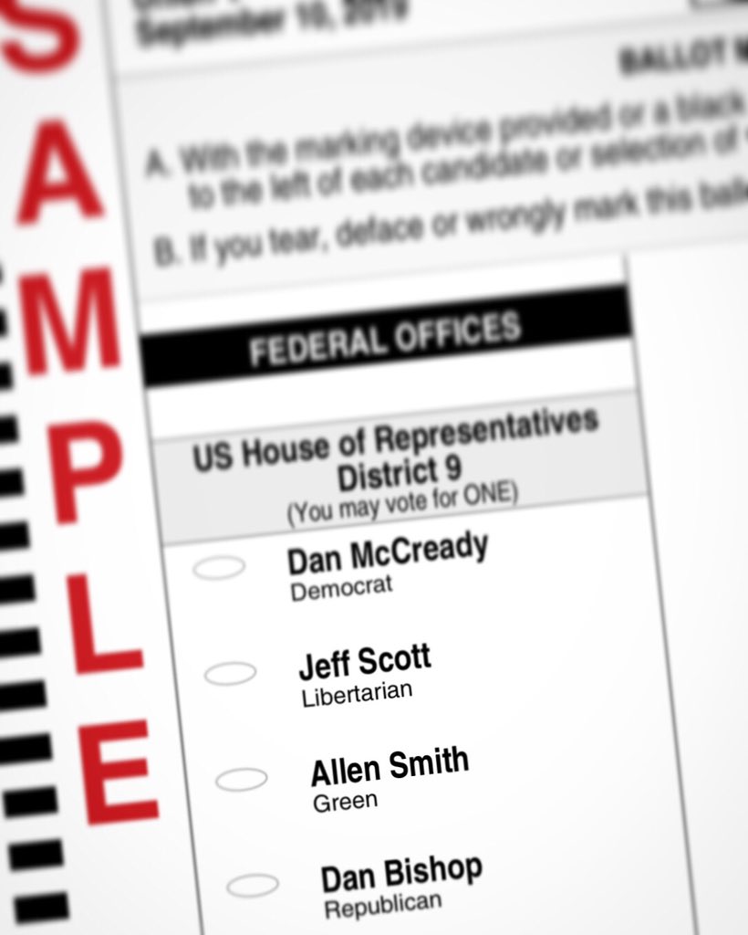 loranallensmith's tweet photo. @McCreadyForNC Hey speaking of our ballot, this is a great opportunity to remind folks in #nc09 that there are FOUR candidates on it. And since you mentioned healthcare, I’ll also point out that only one candidate on our ballot supports #Medicare4All. And, I’ll tell ya, it’s #NotADan. https://t.co/0mDs55LXmm