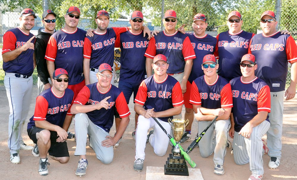 Red Caps win their first Mitchell Men's Slo-pitch 'A' championship since 2007, defeating Grizzlies 9-6