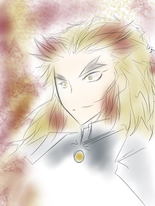 キョウジさんがTwitterに投稿した煉獄杏寿郎(鬼滅の刃)のイラスト。