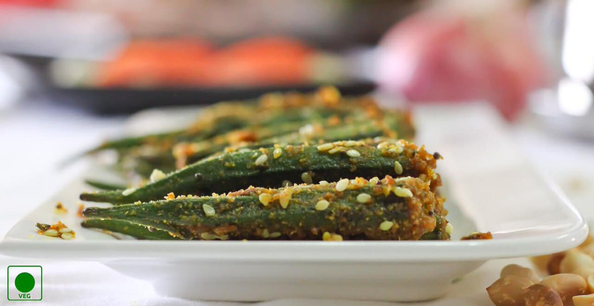 As the name suggests, dry, shallow fry Okra, stuffed with coriander and other Indian spices makes it more delicious and yummy food. buff.ly/30xJKul #stuffedbhindi #indianrecipe #food #recipe