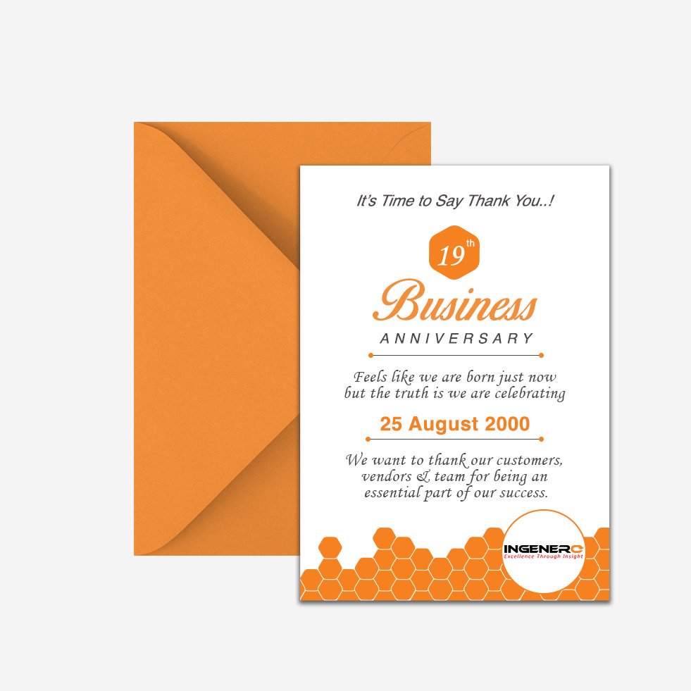 ingeneroinc's tweet photo. It's our 19th Anniversary and we thank all our Customers, Vendors and Team who have been part of our Successful Journey....
We hope to enhance our Business Relationship and achieve Grand Success in near future... https://t.co/4AOGFjG3jH