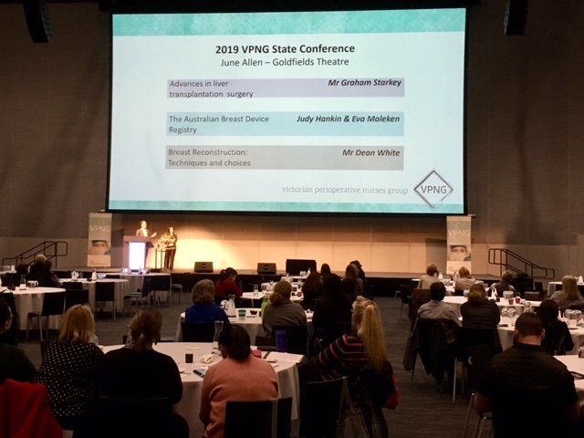 BreastDeviceReg's tweet photo. Thank you the Victorian peri-operative nurses group #VPNG for welcoming our research officers to present on the ABDR at your state conference. Thanks to all who attended, great interest and questions on how the #registry works! https://t.co/AQ3EmK3l3H